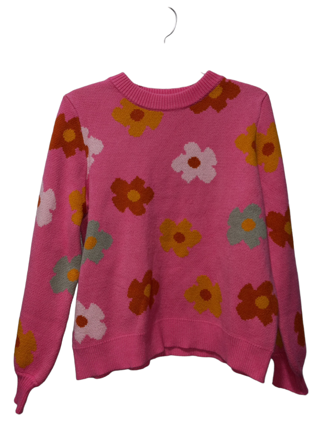 Floral Print Sweater Clothes Mentor, Size L