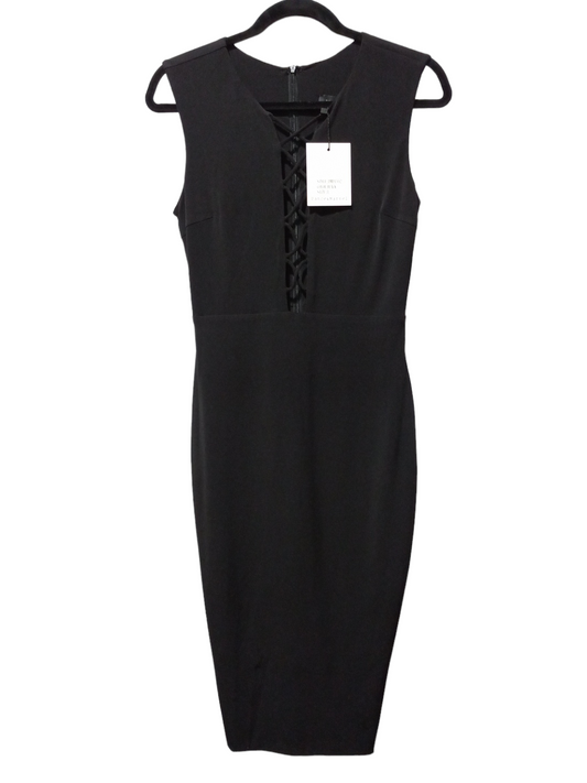 Black Dress Party Midi Clothes Mentor, Size L
