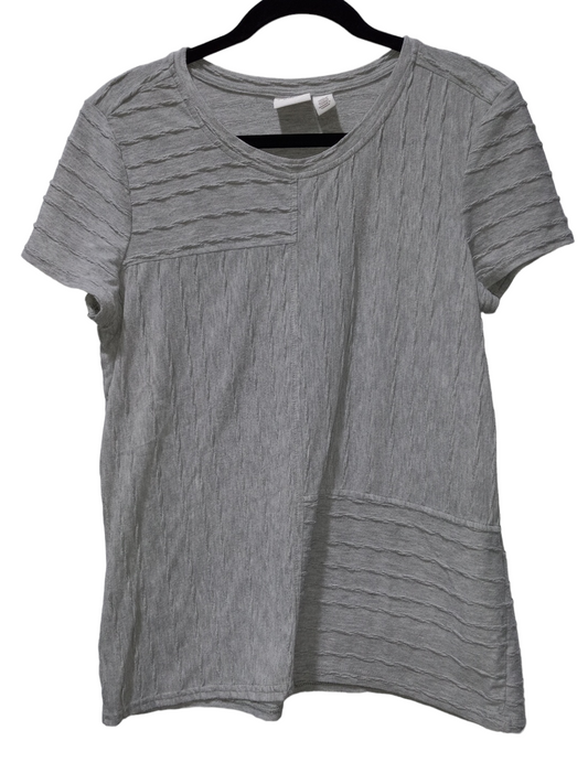 Grey Top Short Sleeve Chicos, Size M