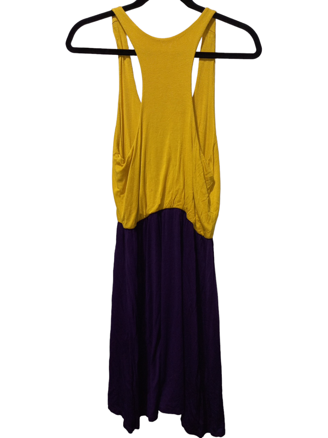Purple & Yellow Dress Casual Short Newbury Kustom, Size M
