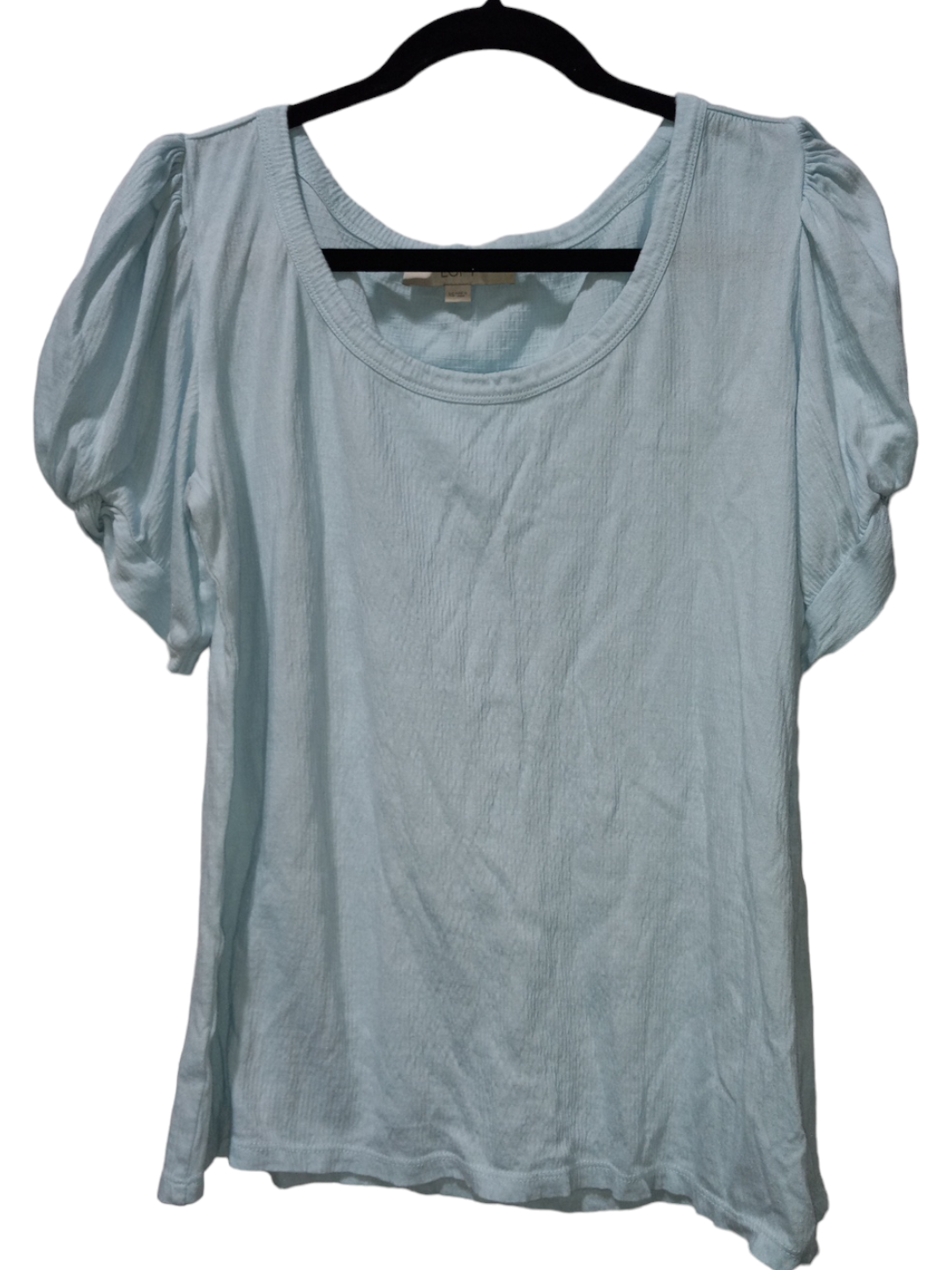 Blue Top Short Sleeve Loft, Size Xs