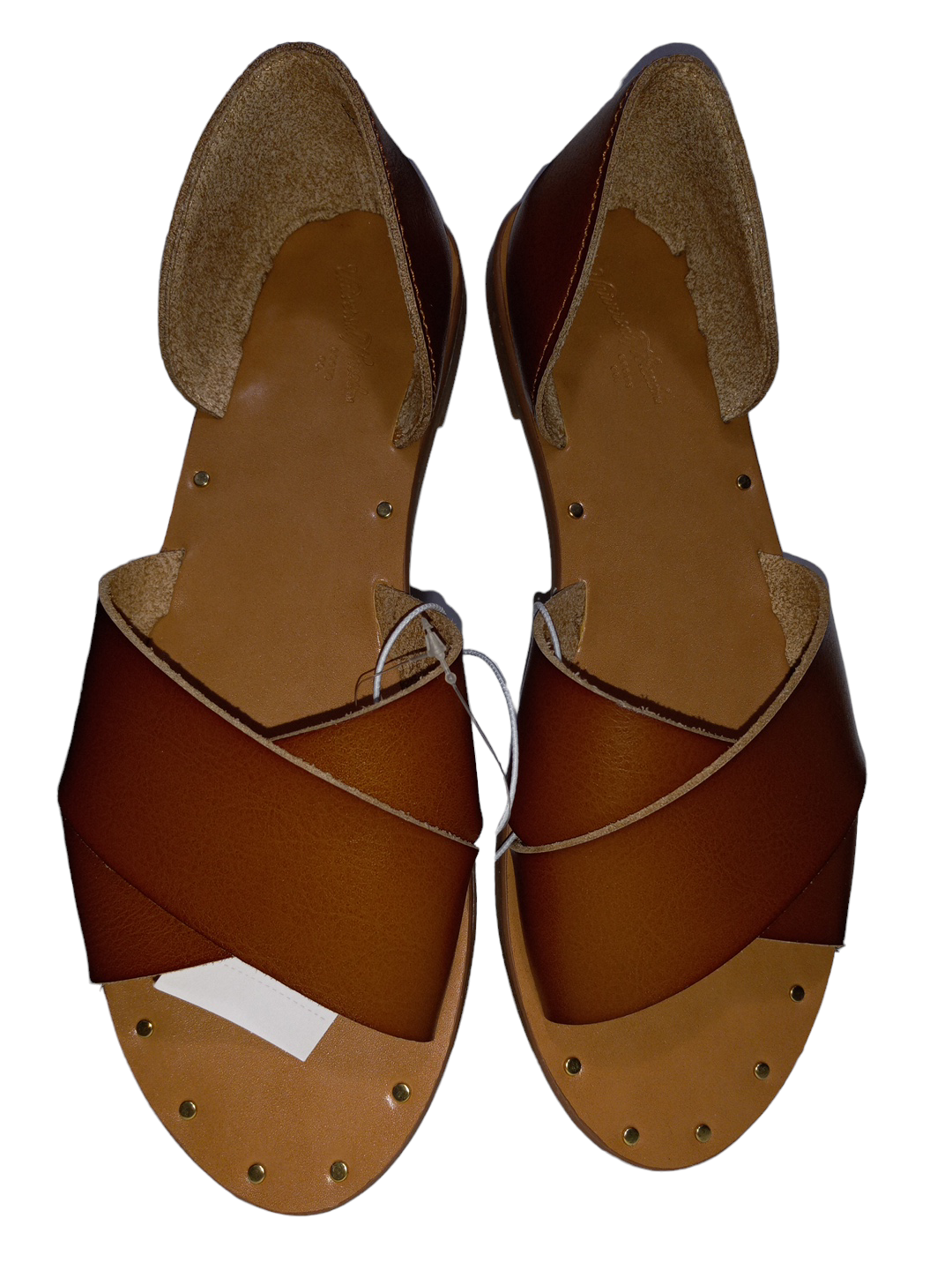 Brown Sandals Flats Universal Thread, Size 6
