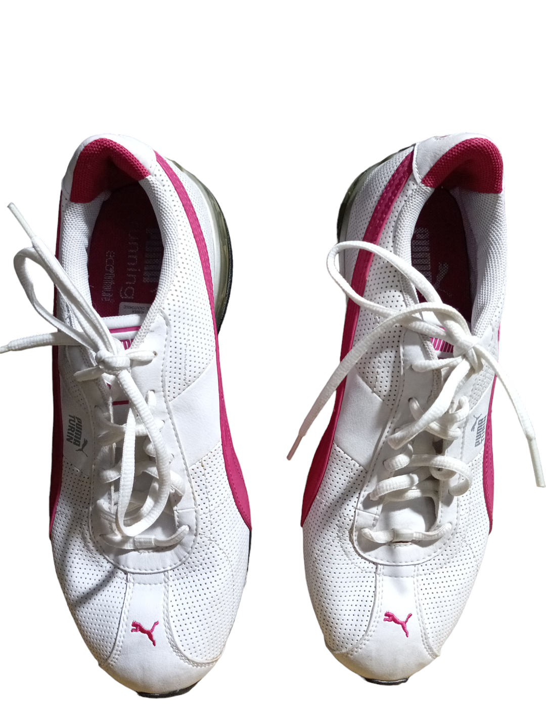 Pink & White Shoes Athletic Puma, Size 10