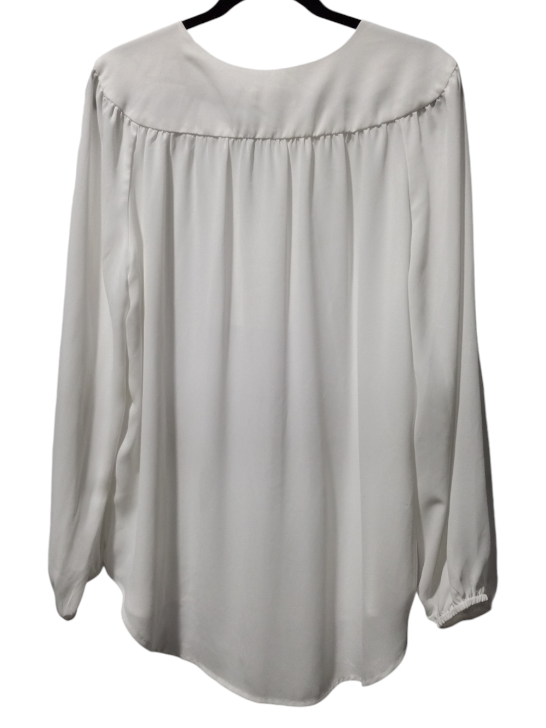 Blouse Long Sleeve By New York And Co In White, Size: L