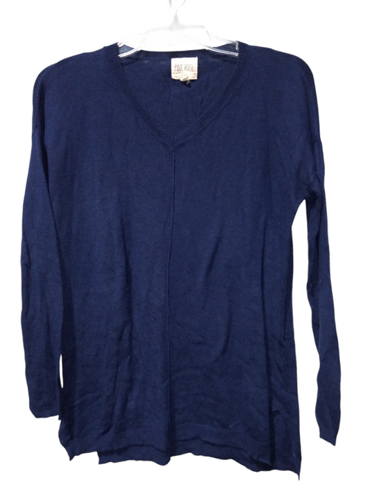 Top Long Sleeve By Pink Rose In Navy, Size: Xs