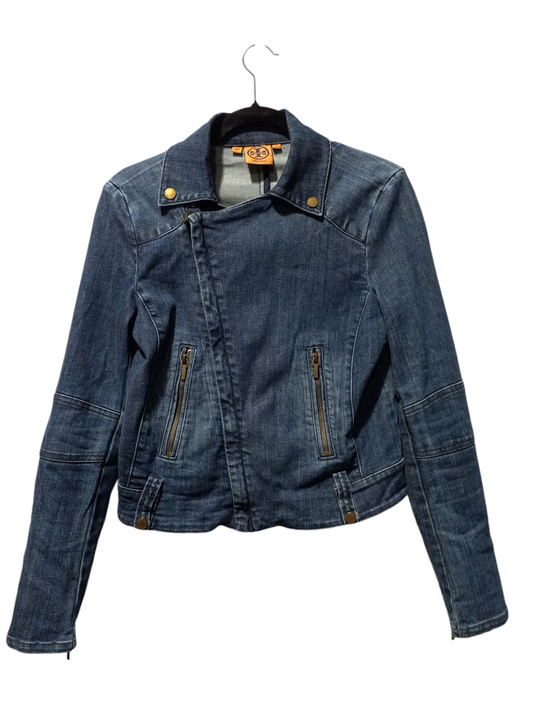 Jacket Denim By Tory Burch In Blue Denim, Size: 4