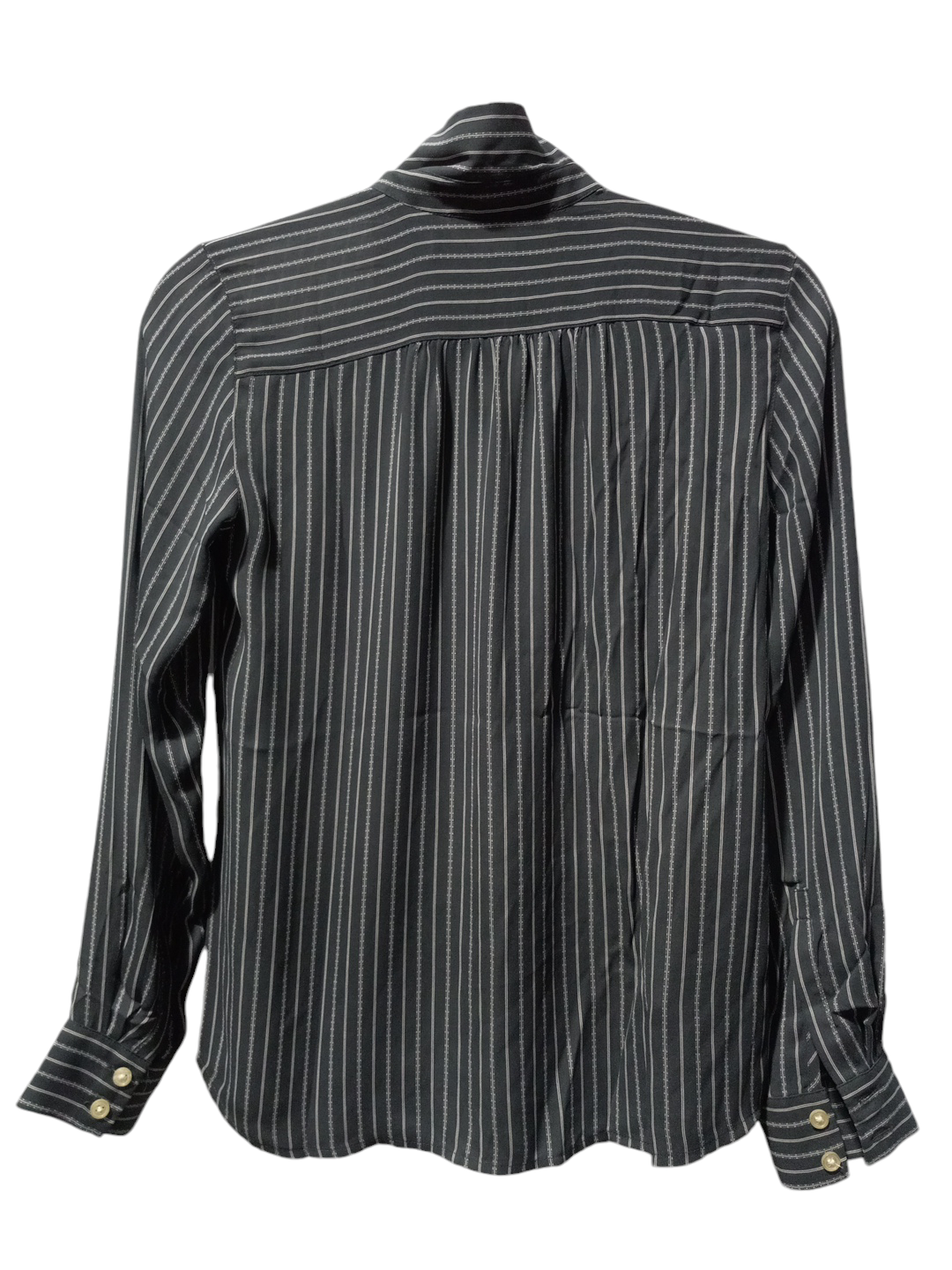 Blouse Long Sleeve By Loft In Striped Pattern, Size: Xs