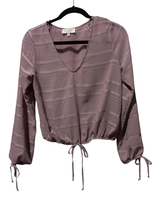 Blouse Long Sleeve By Clothes Mentor In Purple, Size: S