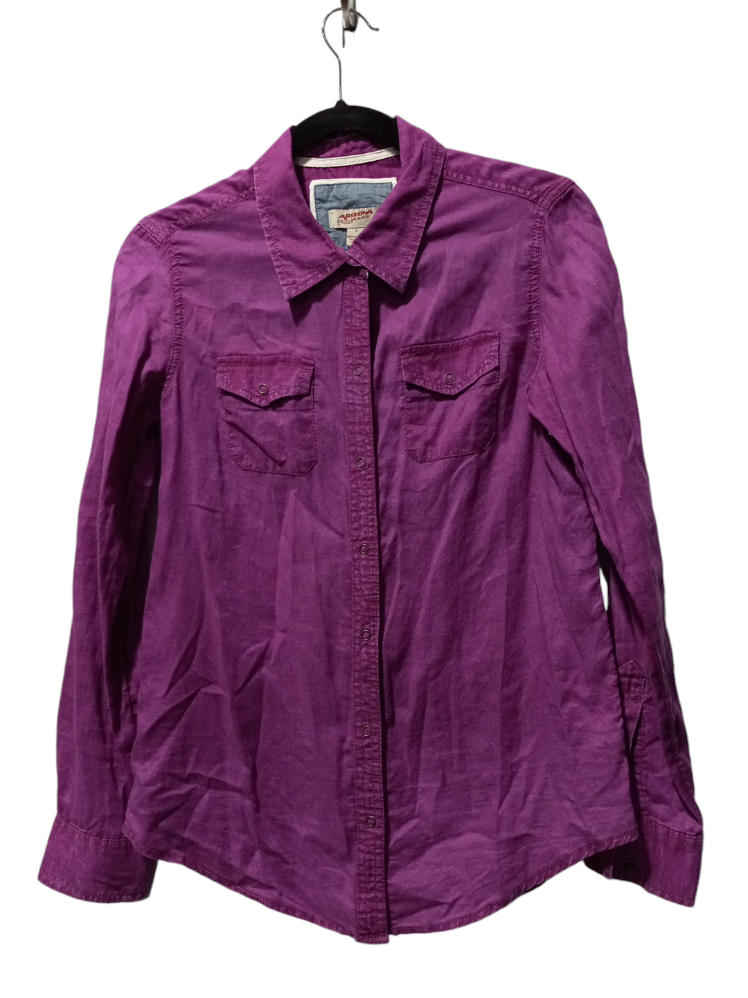 Blouse Long Sleeve By Arizona In Purple, Size: S