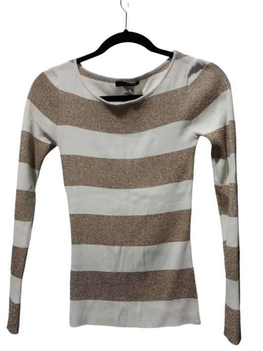 Top Long Sleeve By Boston Proper In Striped Pattern, Size: Xs