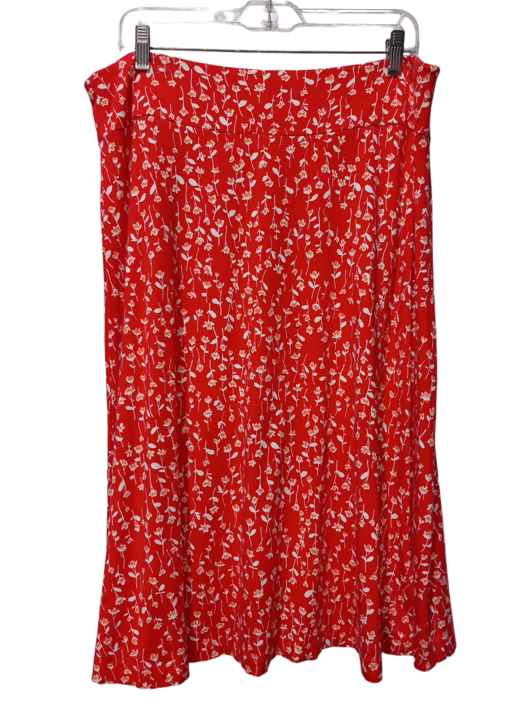 Red Skirt Midi Lands End, Size L