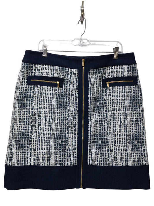 Blue & White Skirt Midi Jones New York, Size 12