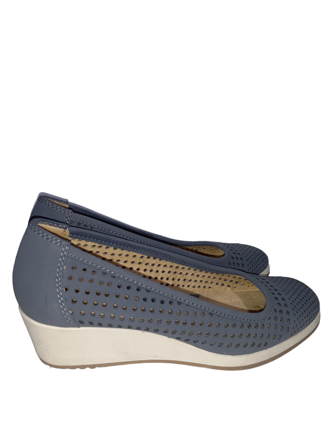 Blue Shoes Heels Wedge Naturalizer, Size 6