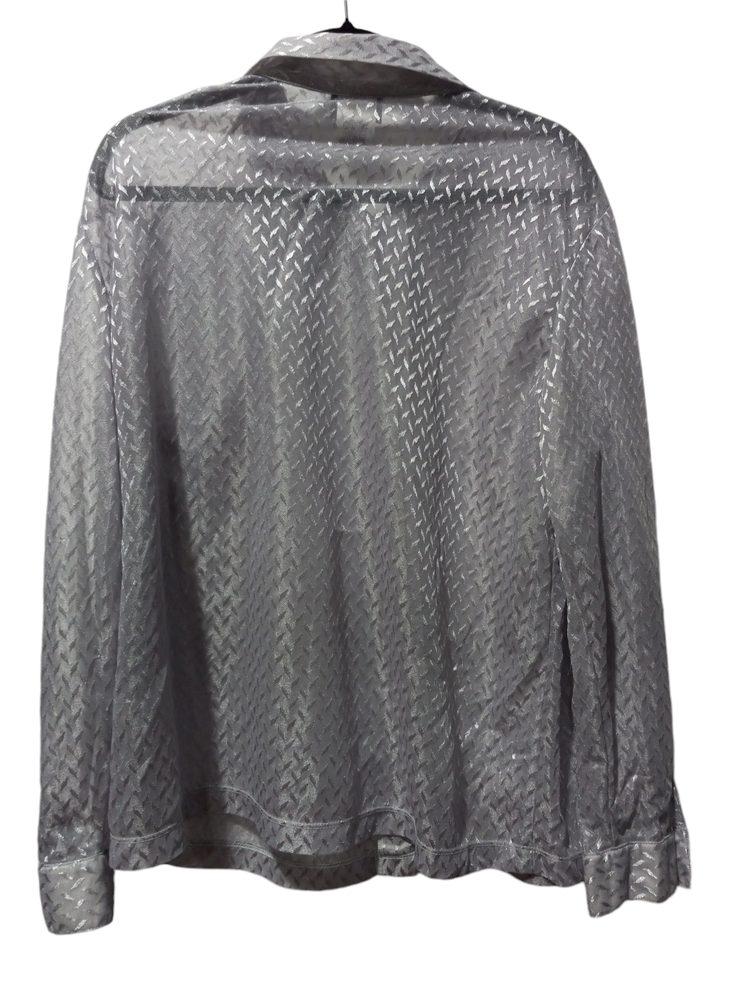 Top Long Sleeve By Clothes Mentor In Silver, Size: 1x