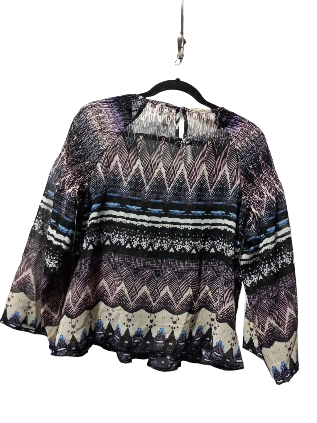 Blouse Long Sleeve By Clothes Mentor In Multi-colored, Size: L