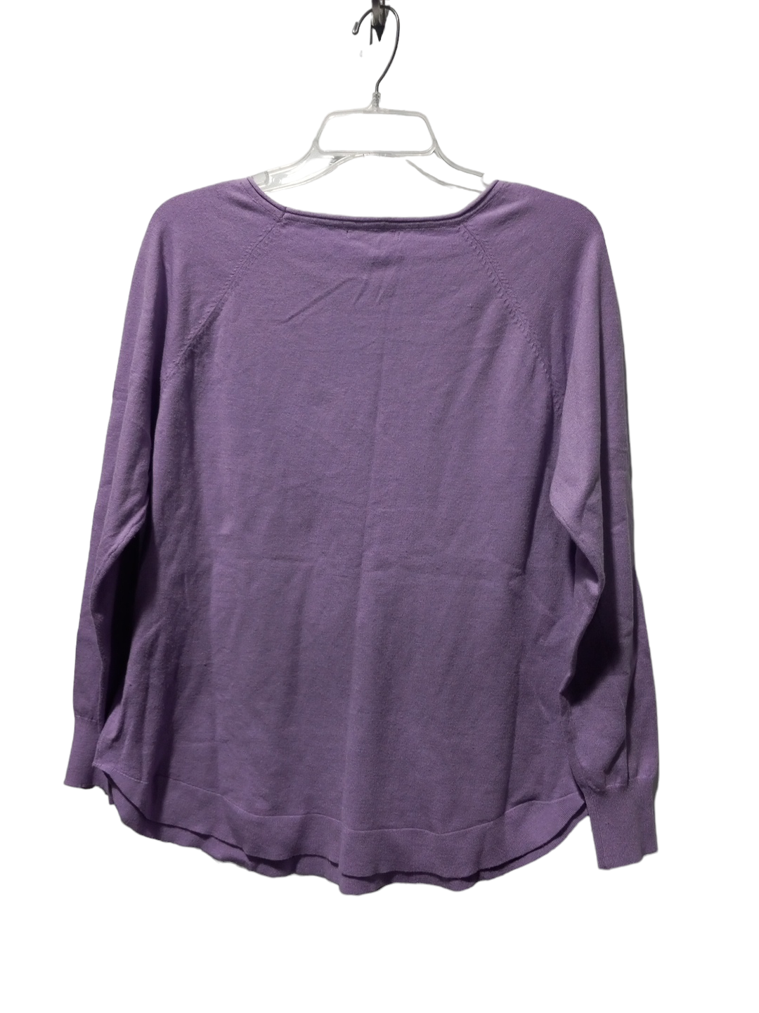 Top Long Sleeve By Staccato In Purple, Size: L