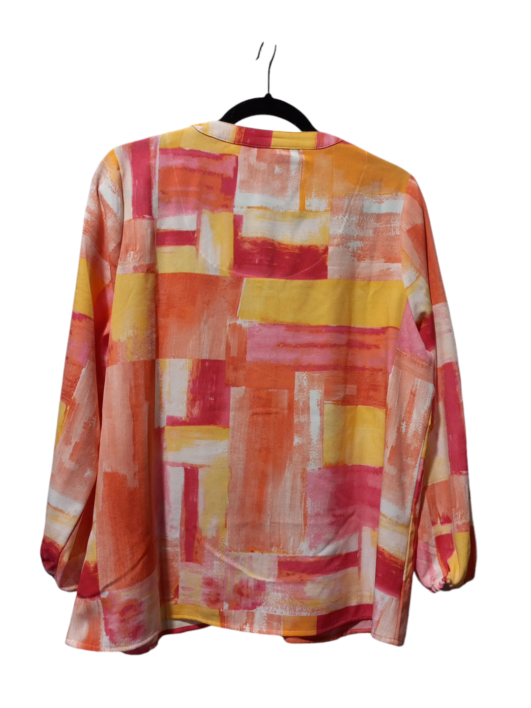 Blouse Long Sleeve By Denim And Company In Multi-colored, Size: M