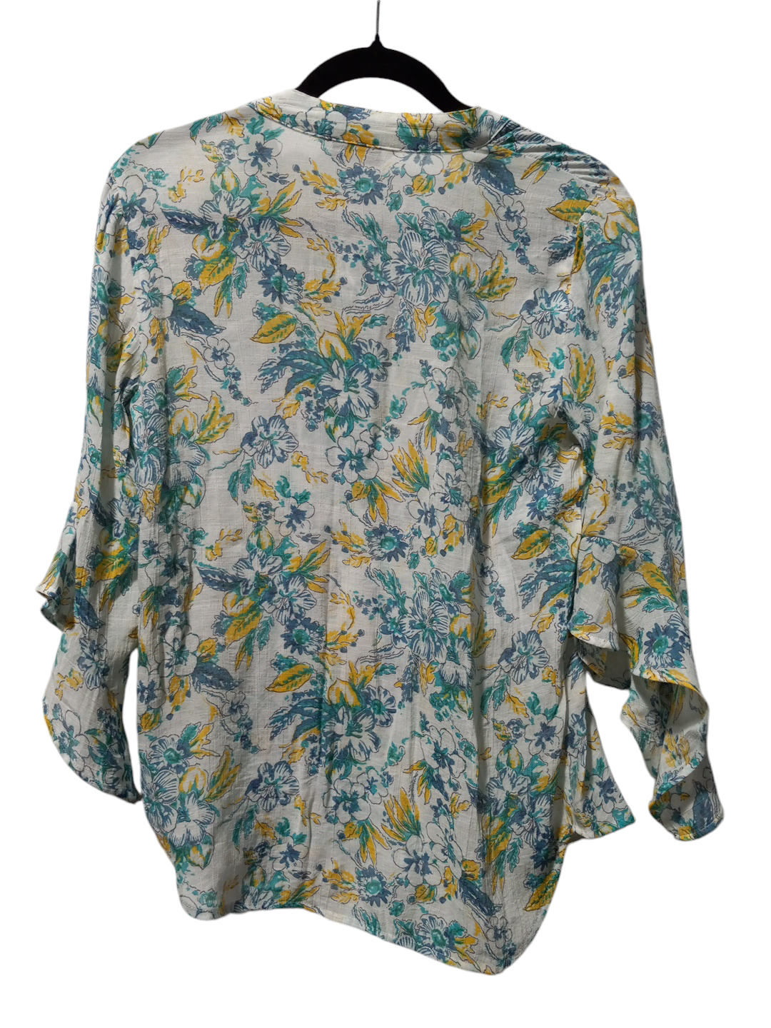 Blouse 3/4 Sleeve By Counterparts In Floral Print, Size: S