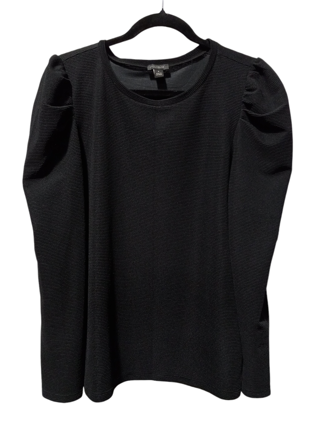 Top Long Sleeve By Ann Taylor In Black, Size: M