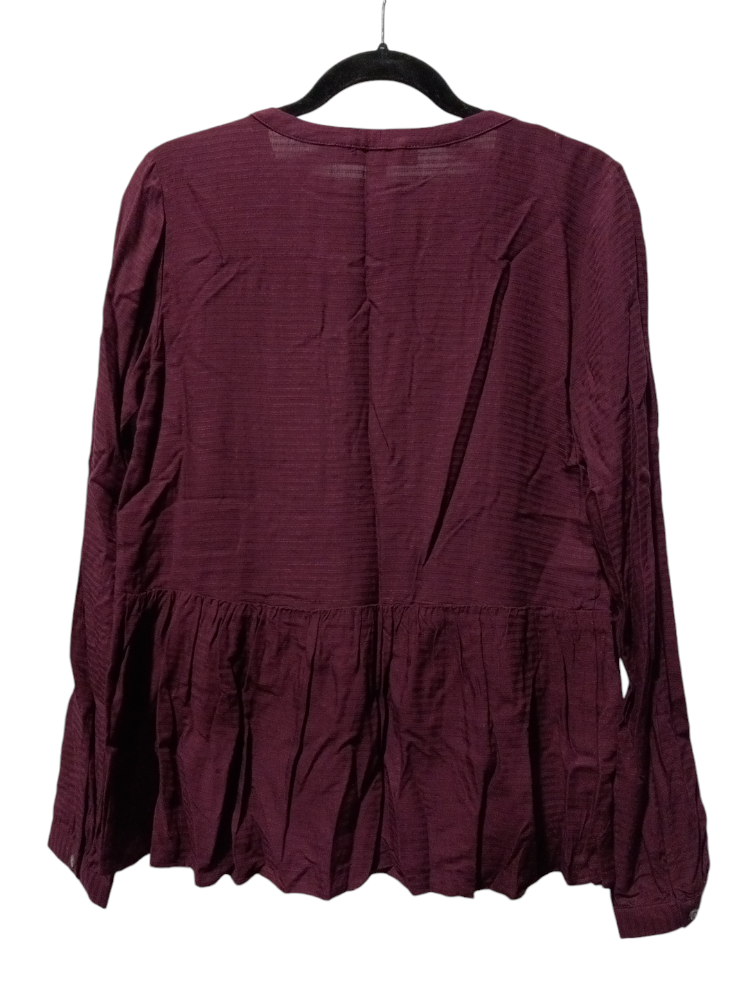 Blouse Long Sleeve By Loft In Purple, Size: Xs