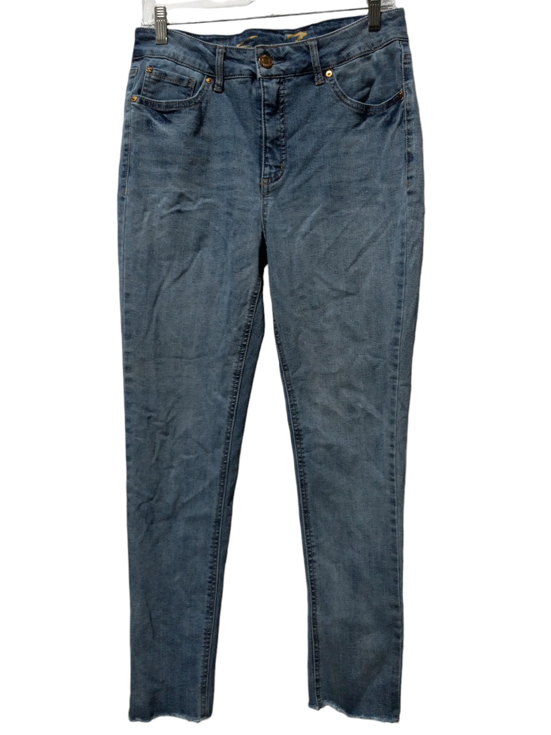 Jeans Straight By Seven 7 In Blue Denim, Size: 10