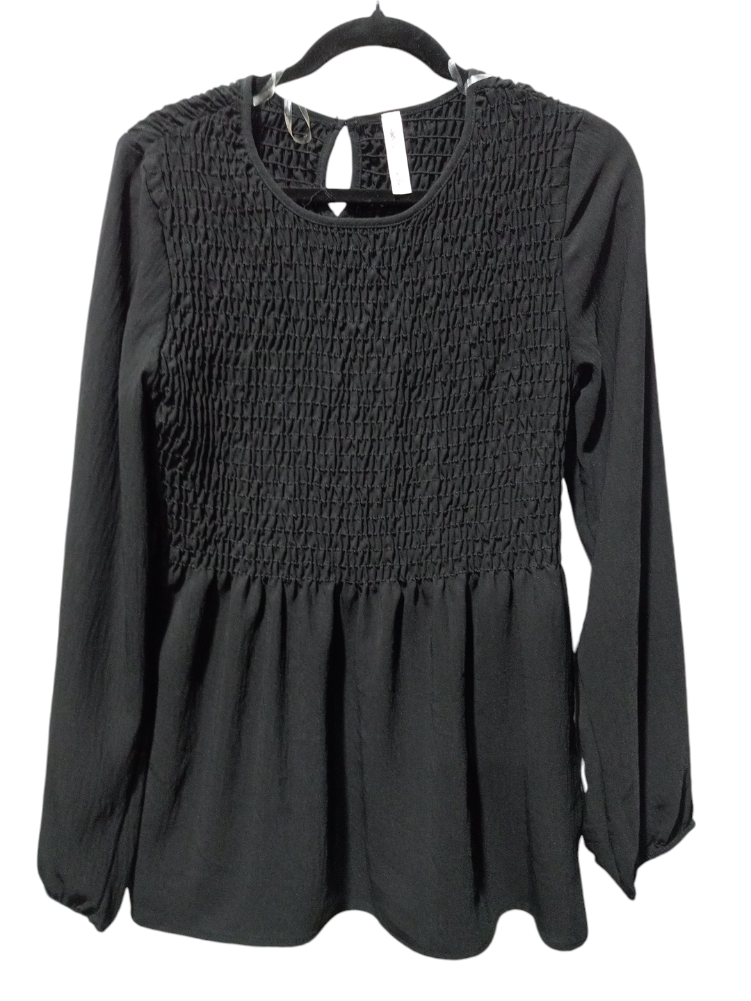 Blouse Long Sleeve By Vanilla Bay In Black, Size: L