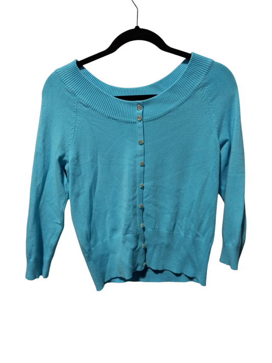 Cardigan By Clothes Mentor In Blue, Size: M