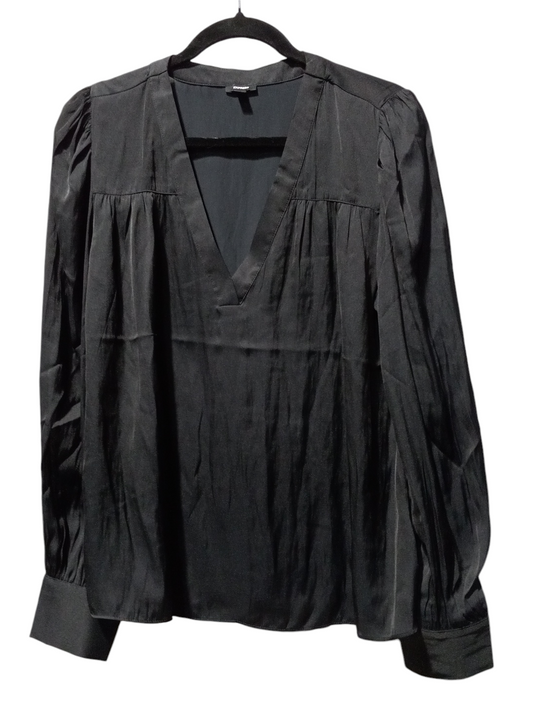 Blouse Long Sleeve By Express In Black, Size: M