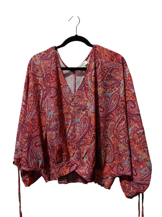 Blouse Long Sleeve By Umgee In Multi-colored, Size: M