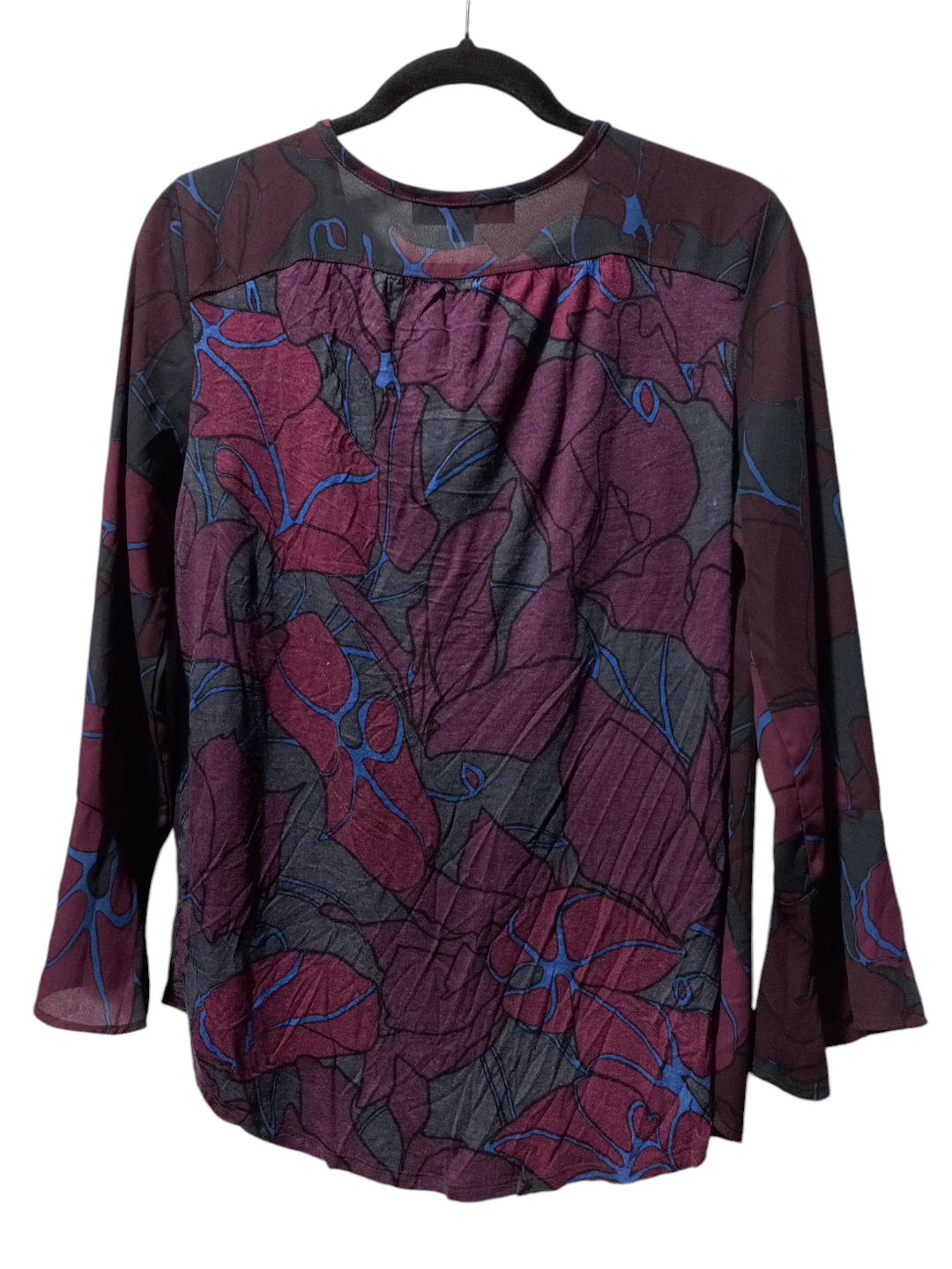 Blouse Long Sleeve By Loft In Multi-colored, Size: S