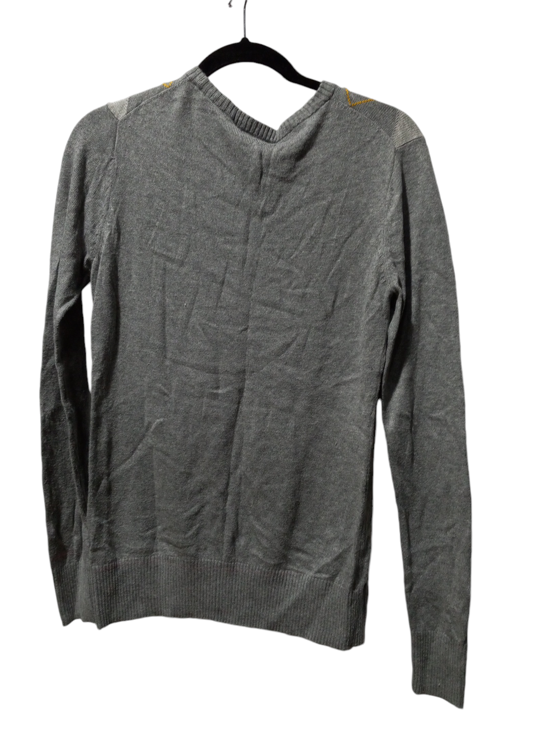 Top Long Sleeve By Merona In Grey & Yellow, Size: M