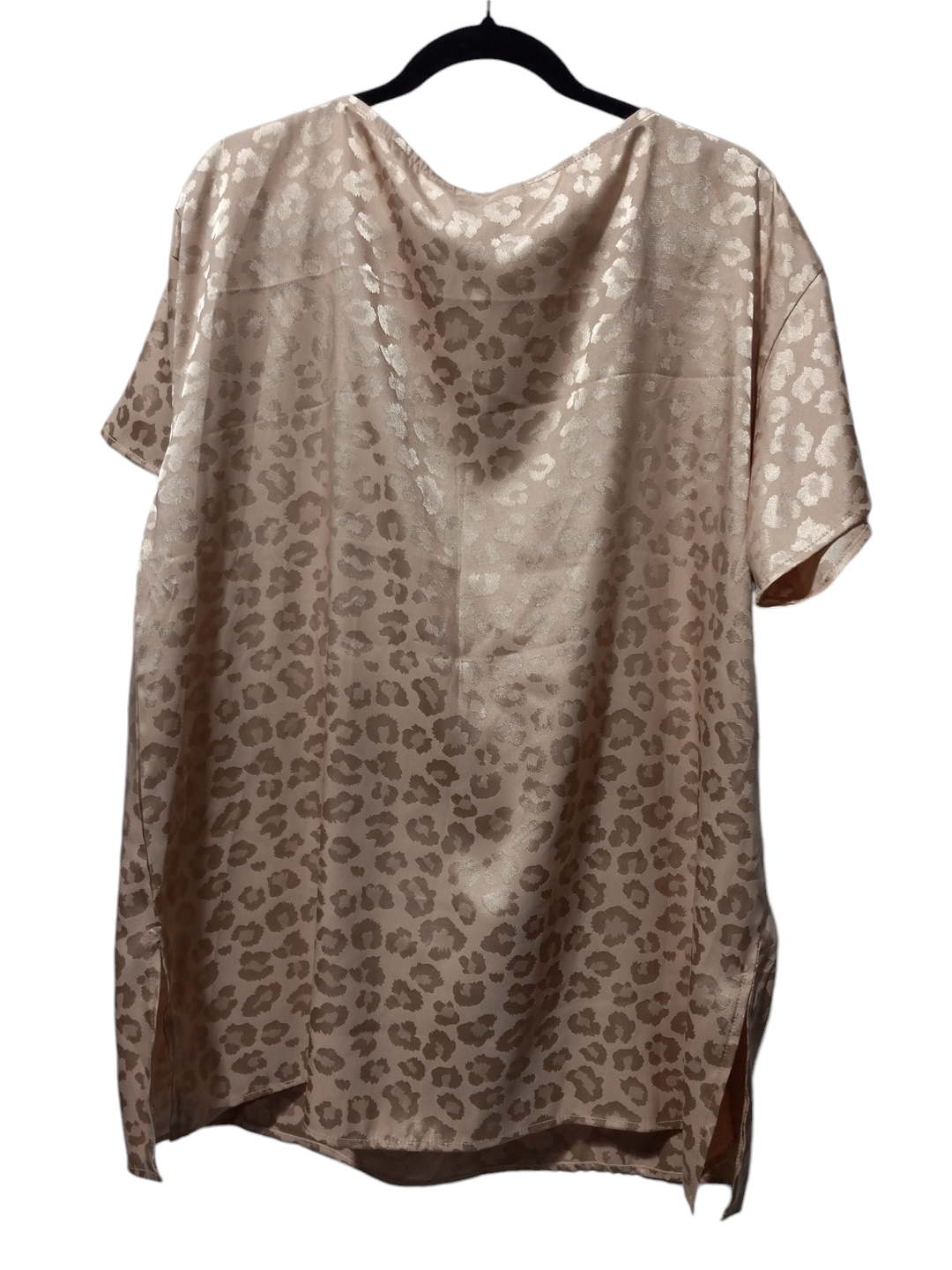 Blouse Short Sleeve By First Love In Animal Print, Size: L