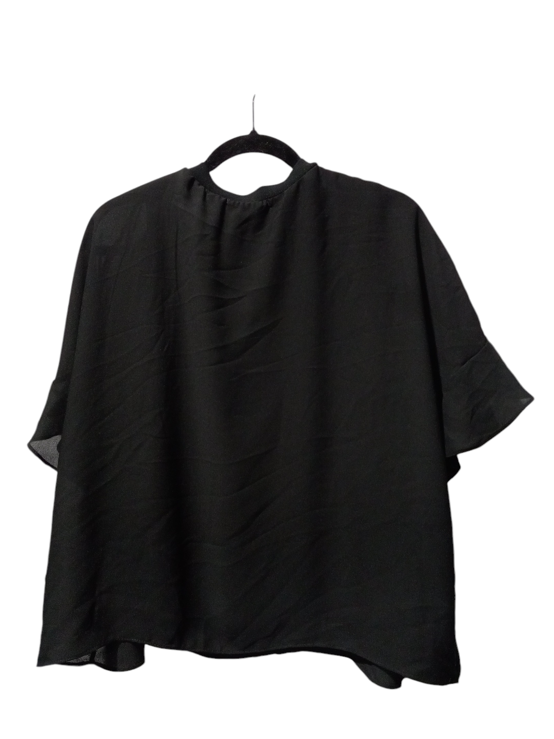 Blouse Short Sleeve By Green Envelope In Black, Size: S