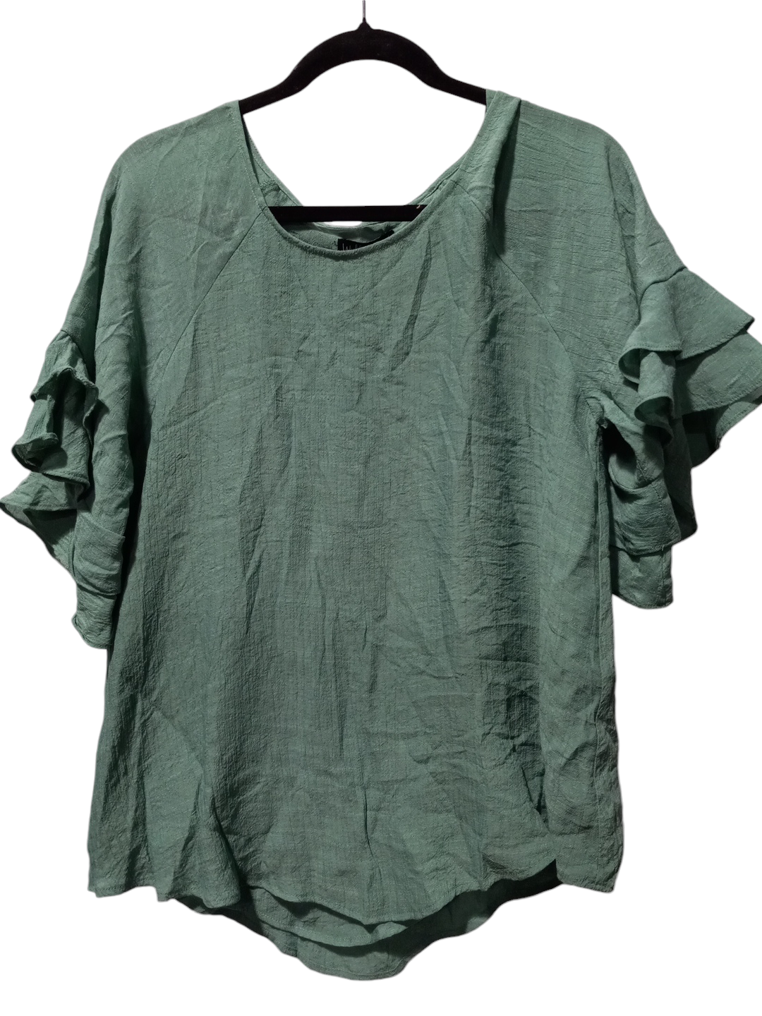 Blouse 3/4 Sleeve By Wishlist In Green, Size: S