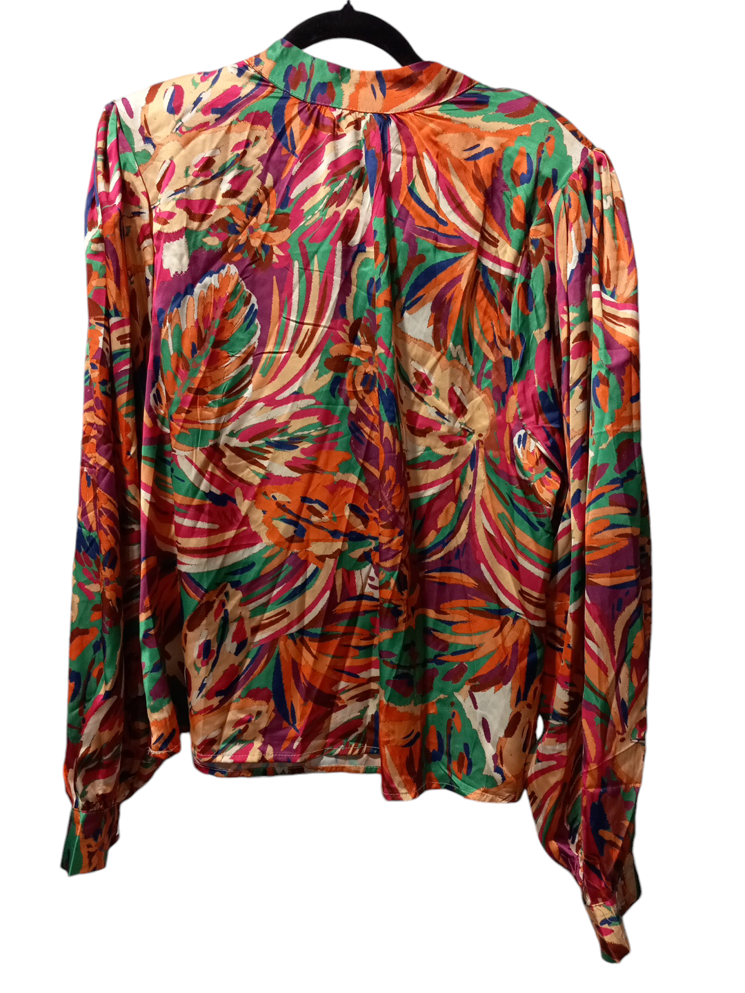 Blouse Long Sleeve By Flying Tomato In Multi-colored, Size: L