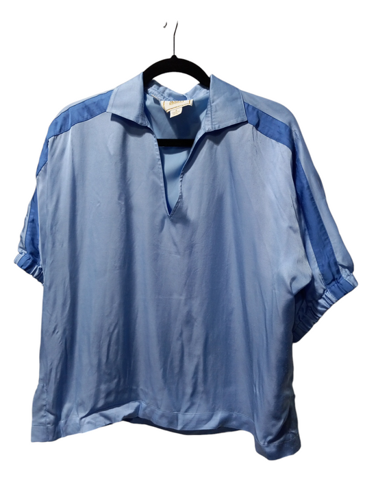 Blouse 3/4 Sleeve By Clothes Mentor In Blue, Size: S