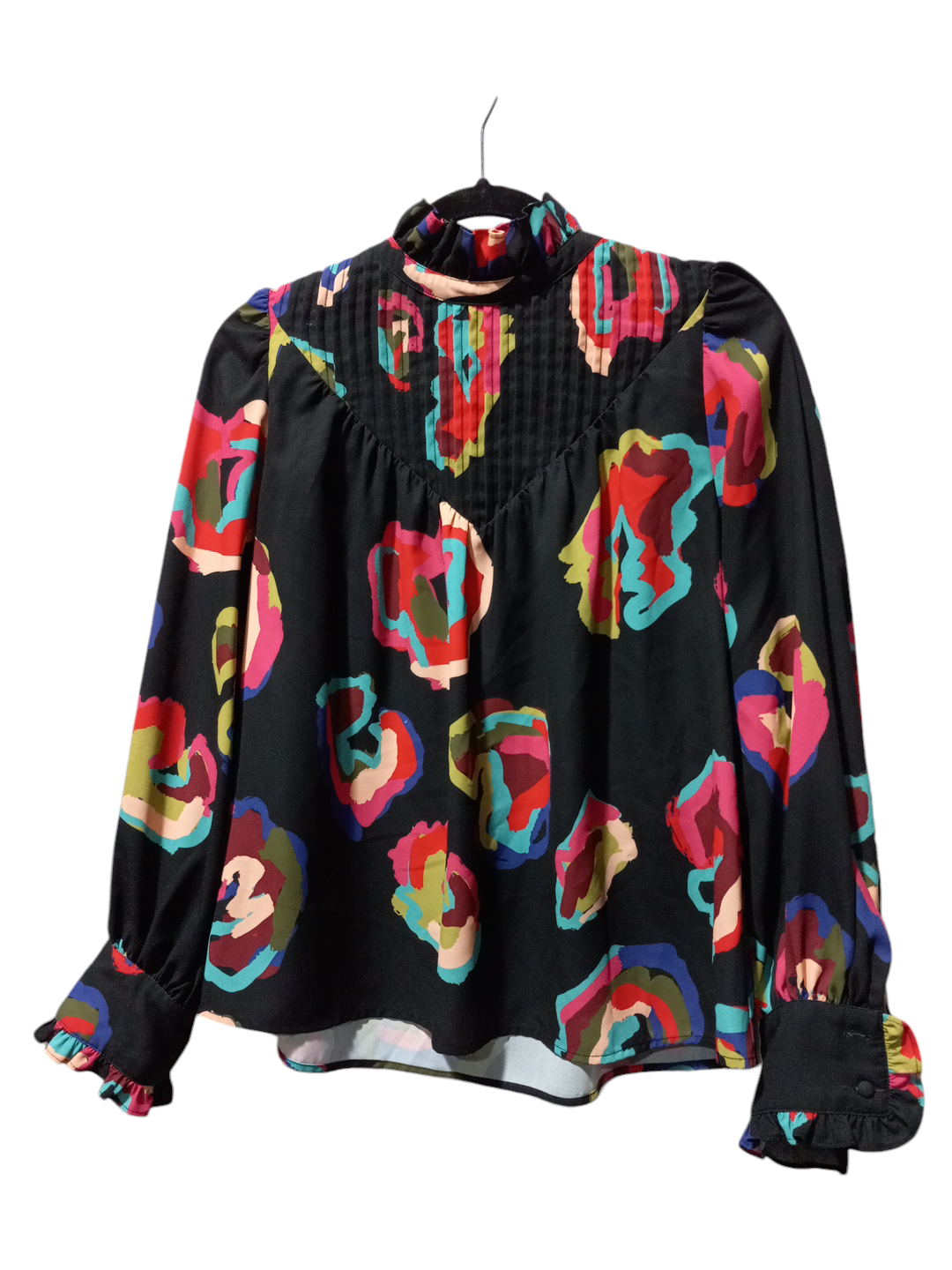 Blouse Long Sleeve By Crosby In Multi-colored, Size: S