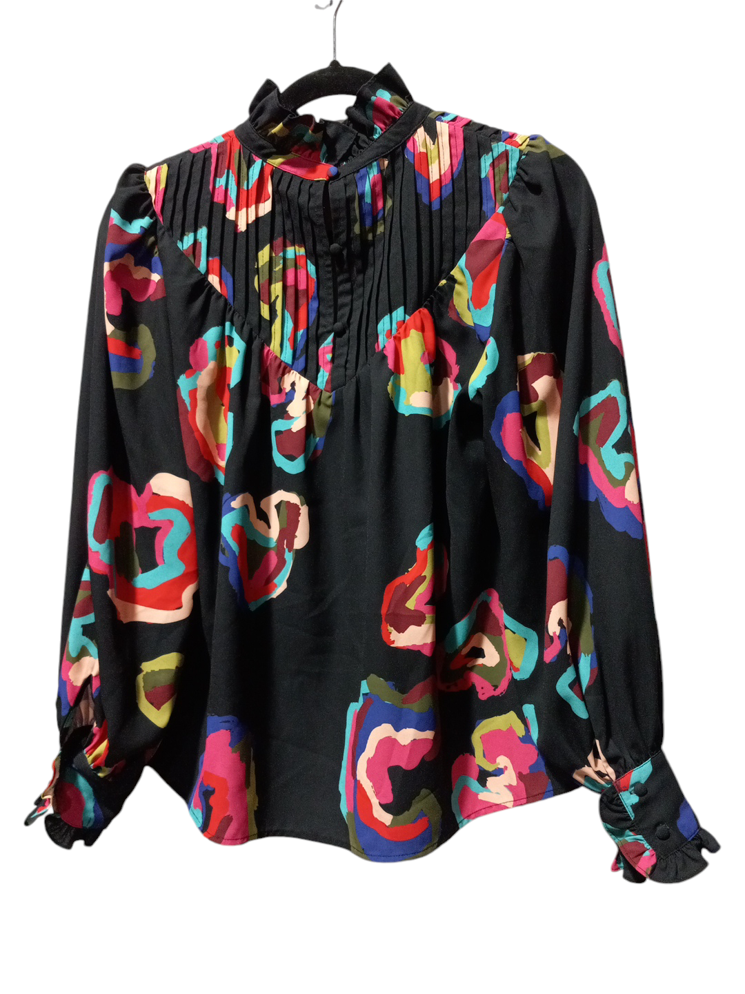 Blouse Long Sleeve By Crosby In Multi-colored, Size: S