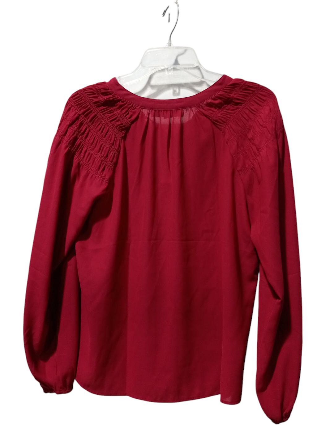 Blouse Long Sleeve By Loft In Red, Size: Xs