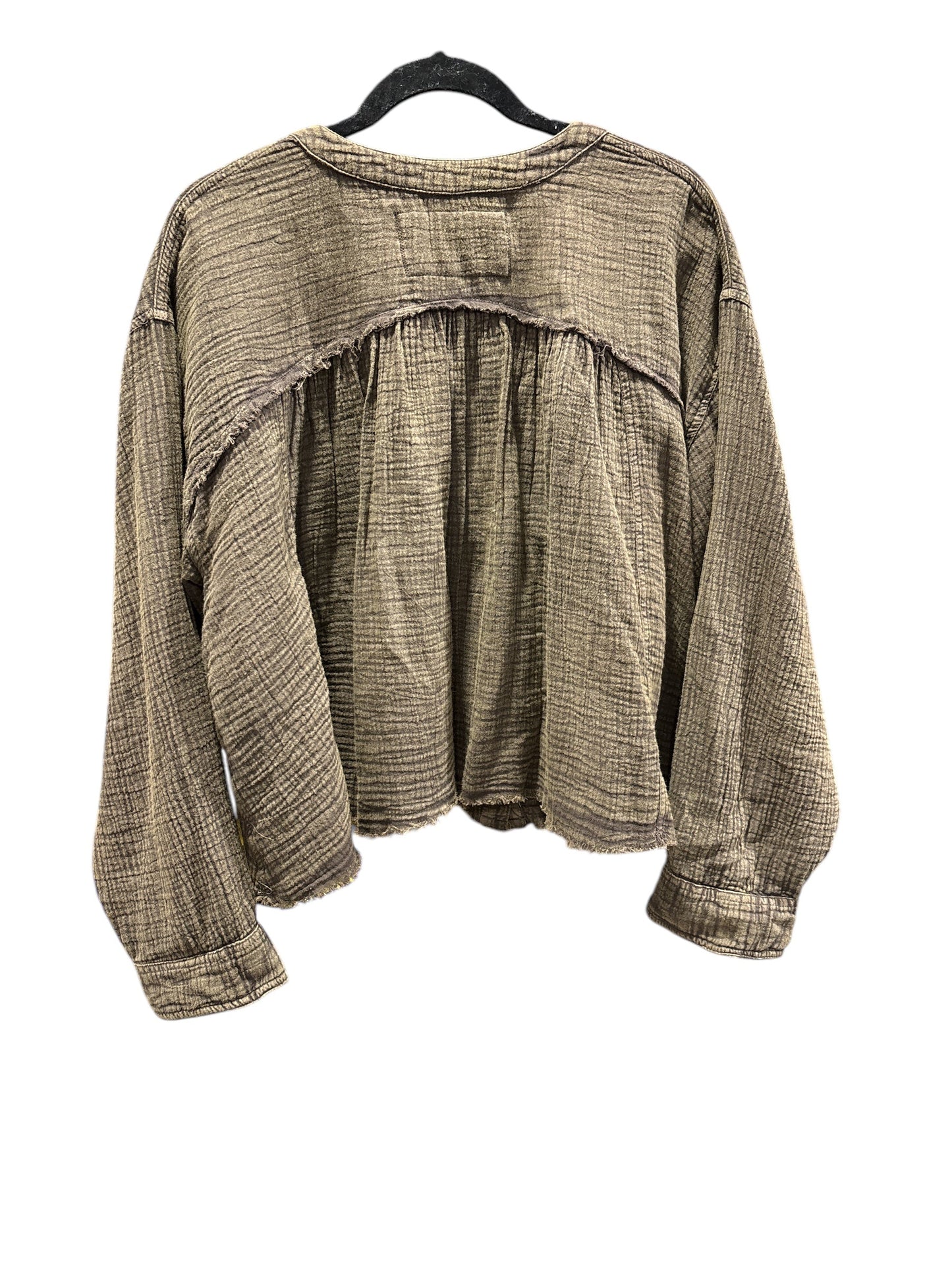 Top Long Sleeve By We The Free In Brown, Size: Xl