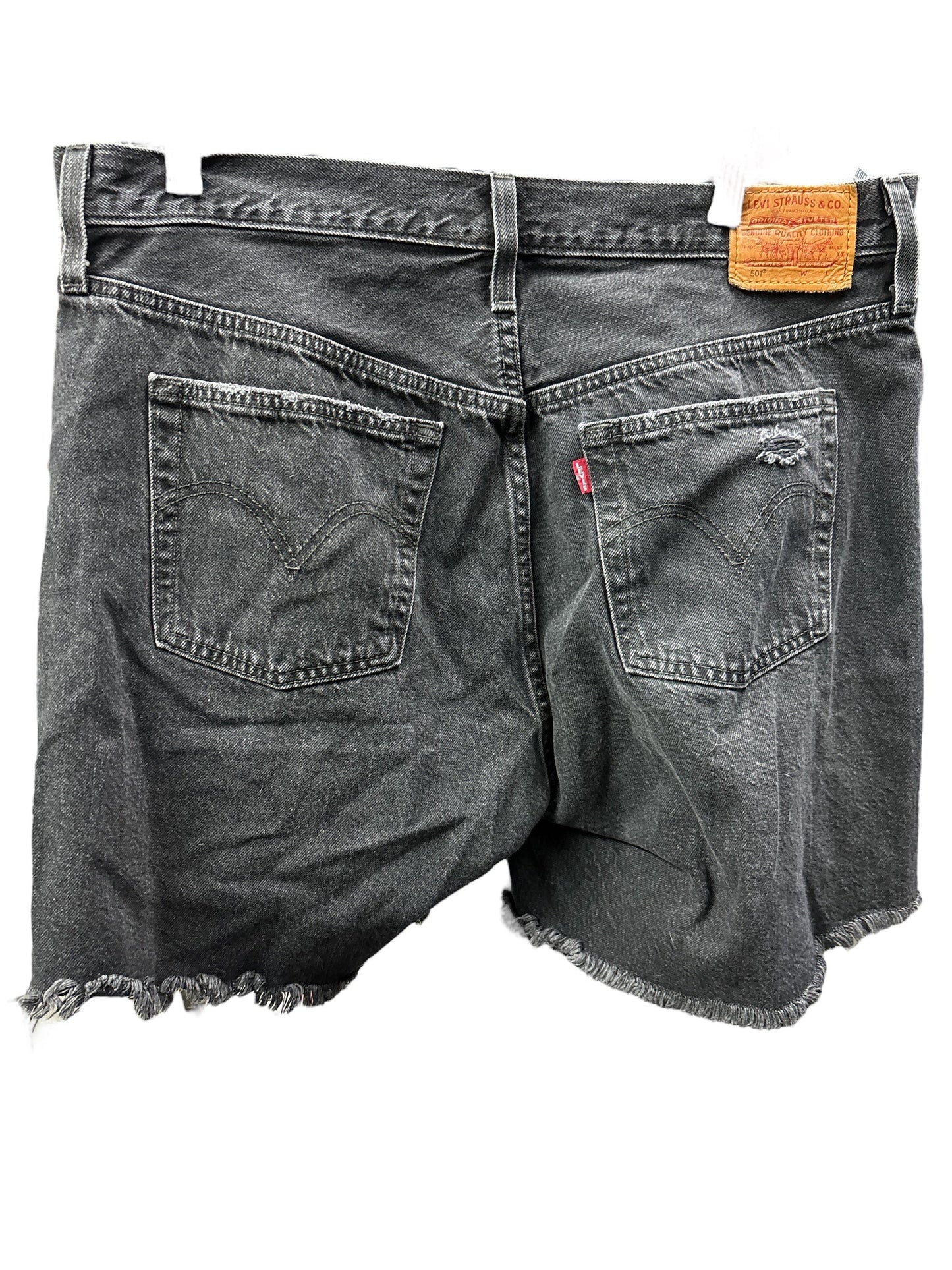 Shorts By Levis Capital E In Black Denim, Size: 14