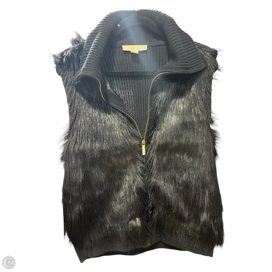 Vest Faux Fur & Sherpa By Michael By Michael Kors In Black, Size: L