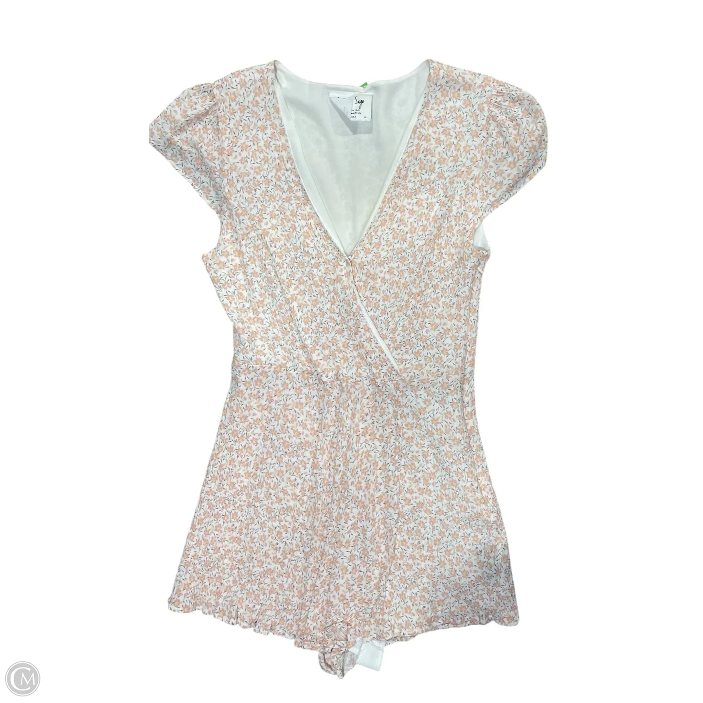 Romper By Clothes Mentor In Floral Print, Size: M