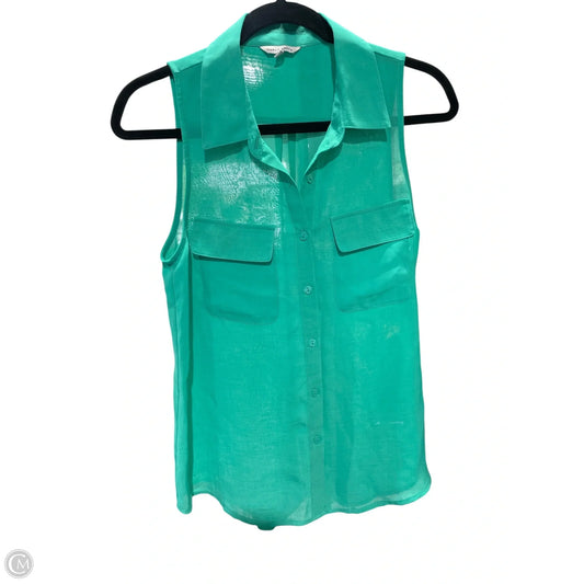 Blouse Sleeveless By Naked Zebra In Green, Size: S