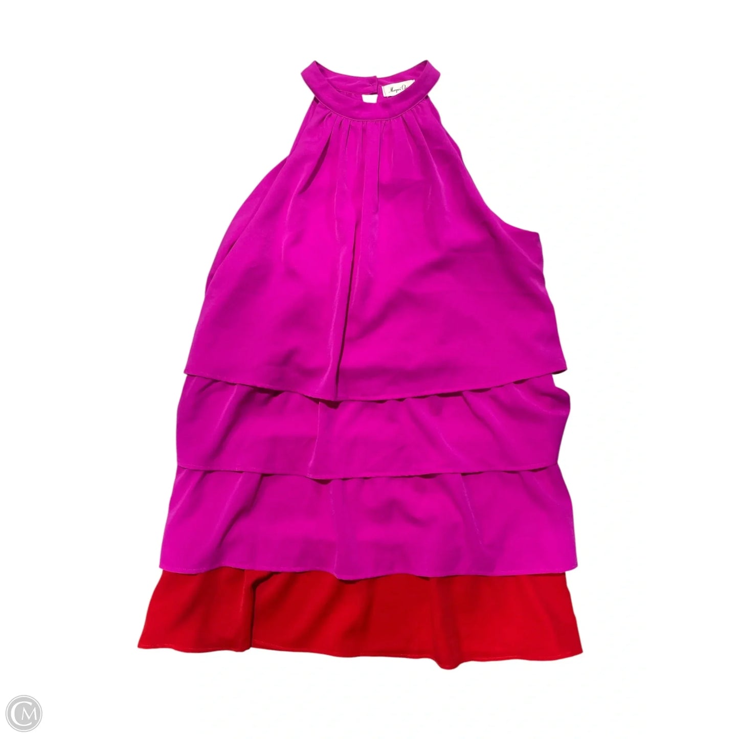 Dress Casual Midi By Clothes Mentor In Pink & Red, Size: L