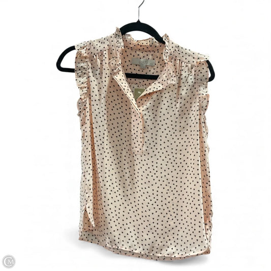 Blouse Sleeveless By Loft In Black & Pink, Size: Xsp