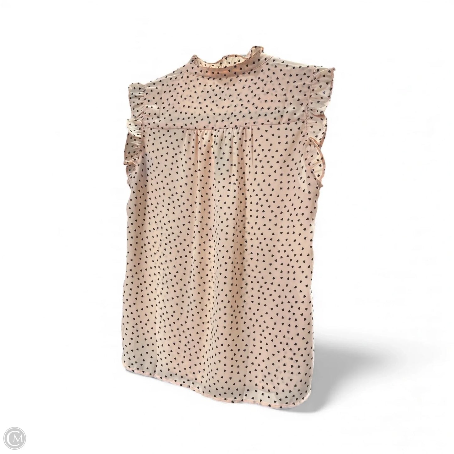 Blouse Sleeveless By Loft In Black & Pink, Size: Xsp