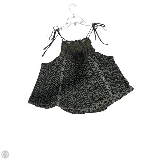 Blouse Sleeveless By Free People In Black & Brown, Size: Xl