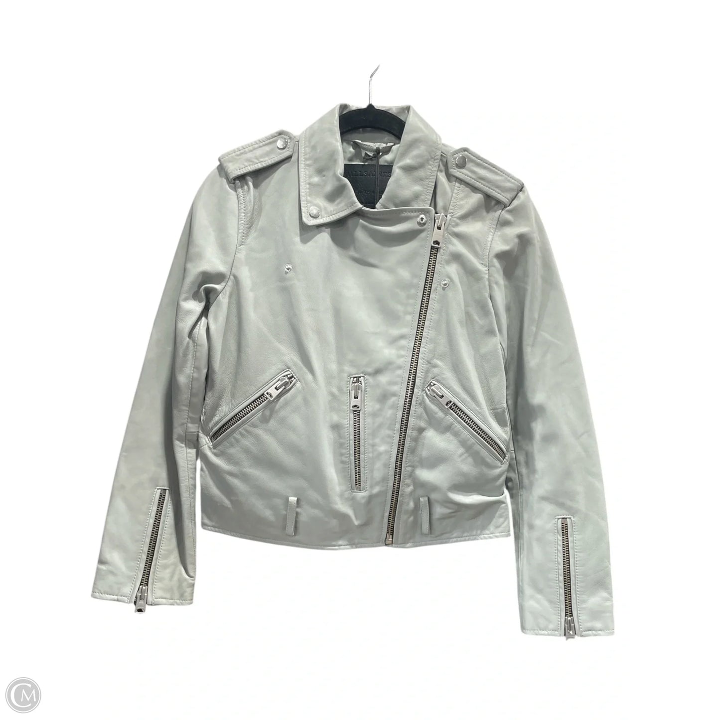 Jacket Designer By All Saints In Grey, Size: 6