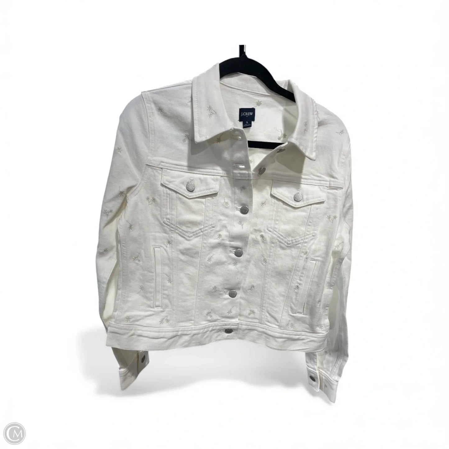 Jacket Denim By J. Crew In White Denim, Size: S